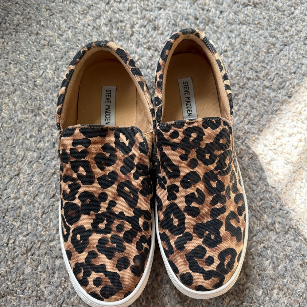 Steve Madden Animal Print Slip-On Shoes
